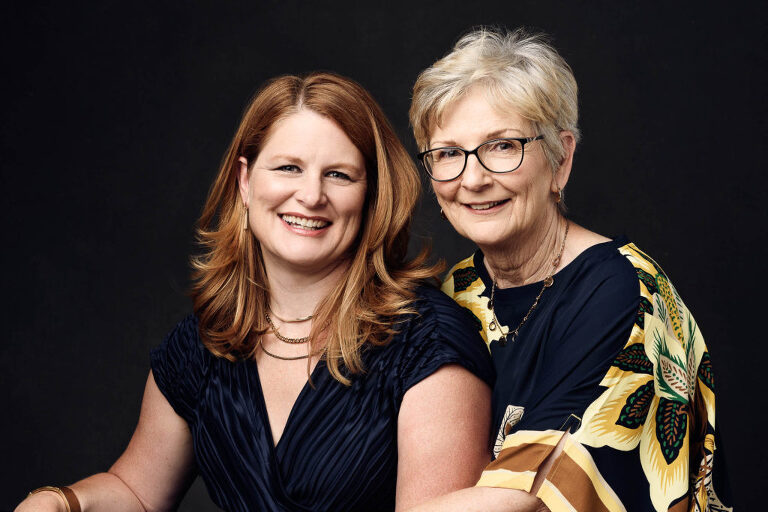 Mother and daughter during a photo session.