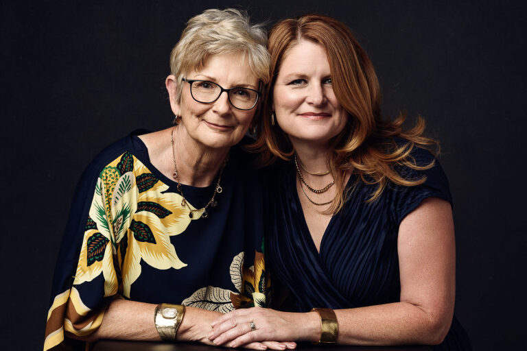 Two generations of women during come together for a photo session.